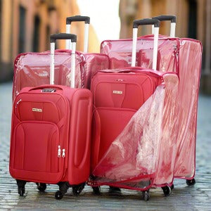 4 Piece Set Soft Material 4 Wheel Premium Luggage Bag with Full Cover C1