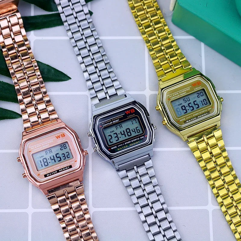 Ordinary Digital Watch | Classic Design Watch | 3 Piece Set Combo