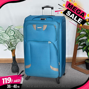 Big Size Soft Material 4 Wheel New Ace Best Luggage Bag | 32 inch Size 36-40 Kg Capacity