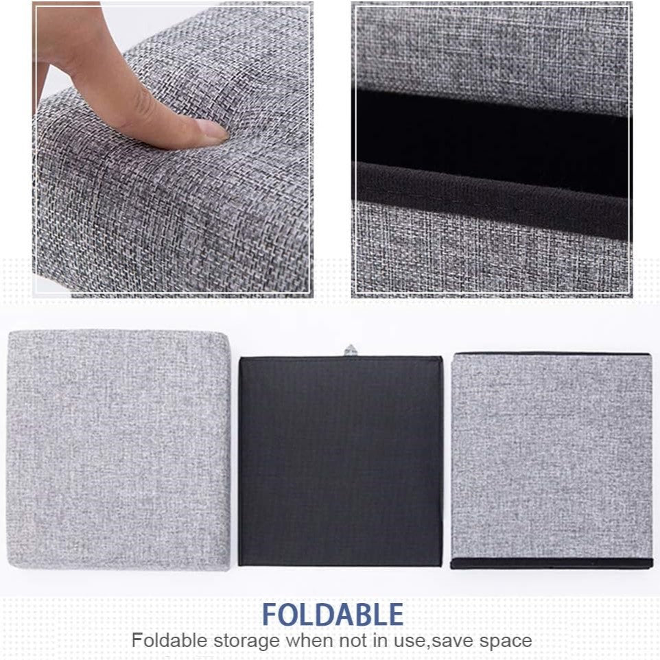 Folding Storage Box cum Organizer Sofa | Multipurpose Footrest Bench | 76x38x38 cm
