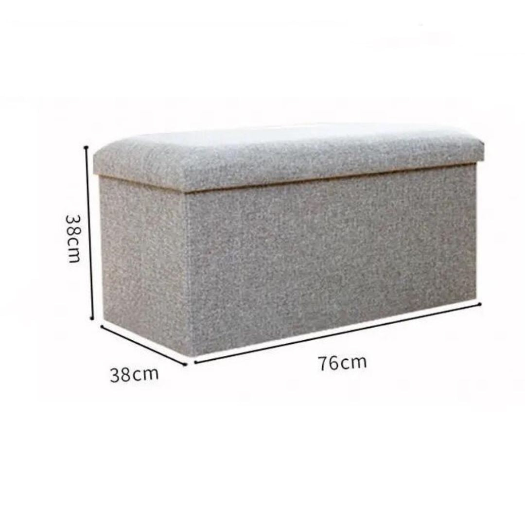 Folding Storage Box cum Organizer Sofa | Multipurpose Footrest Bench | 76x38x38 cm