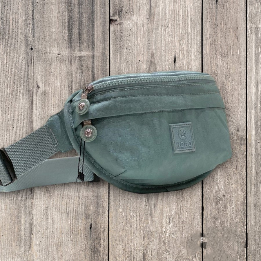 Multi Zipper Canvas Travel Belly Bag | Utility Crossbody Chest Bag