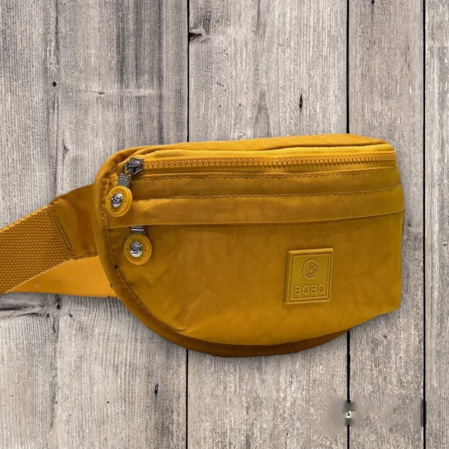 Multi Zipper Canvas Travel Belly Bag | Utility Crossbody Chest Bag