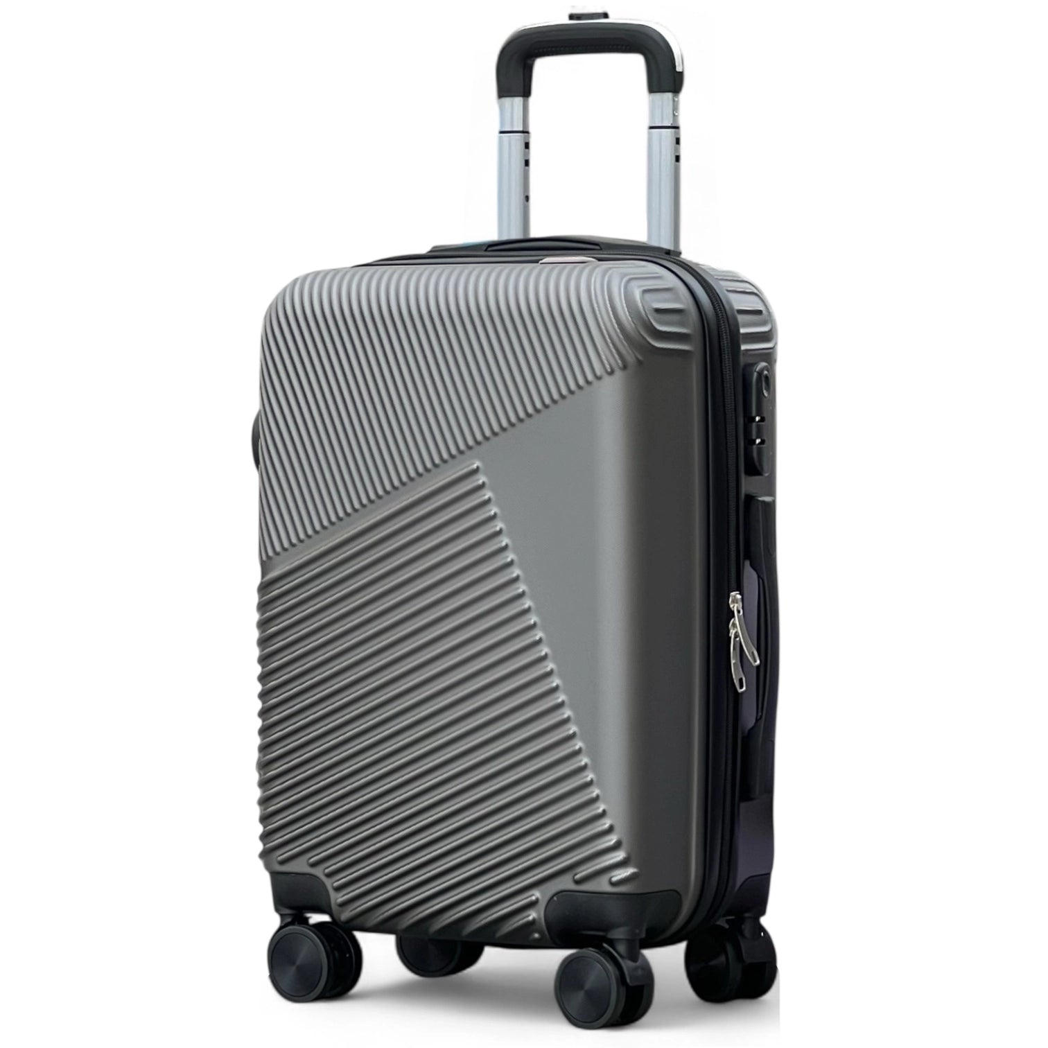 Zig Zag V3 Cabin Size Hard Side Luggage Lightweight ABS Suitcase with Spinner Wheels