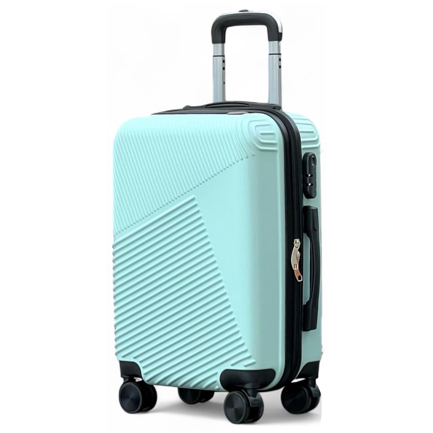 Zig Zag V3 Cabin Size Hard Side Luggage Lightweight ABS Suitcase with Spinner Wheels
