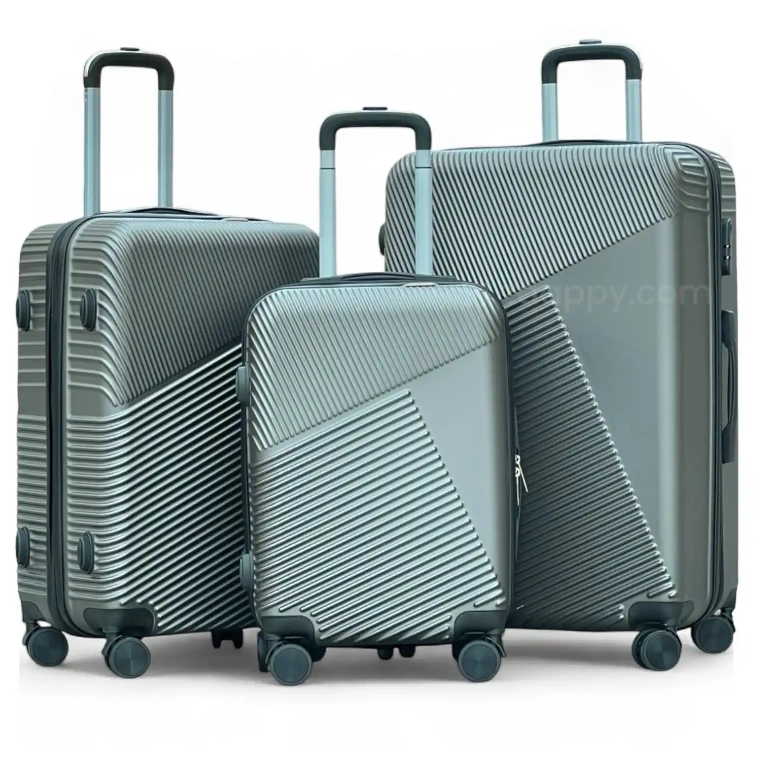 Zig Zag V3 Set of 3 Hard Side Luggage Lightweight ABS Suitcase with Spinner Wheels