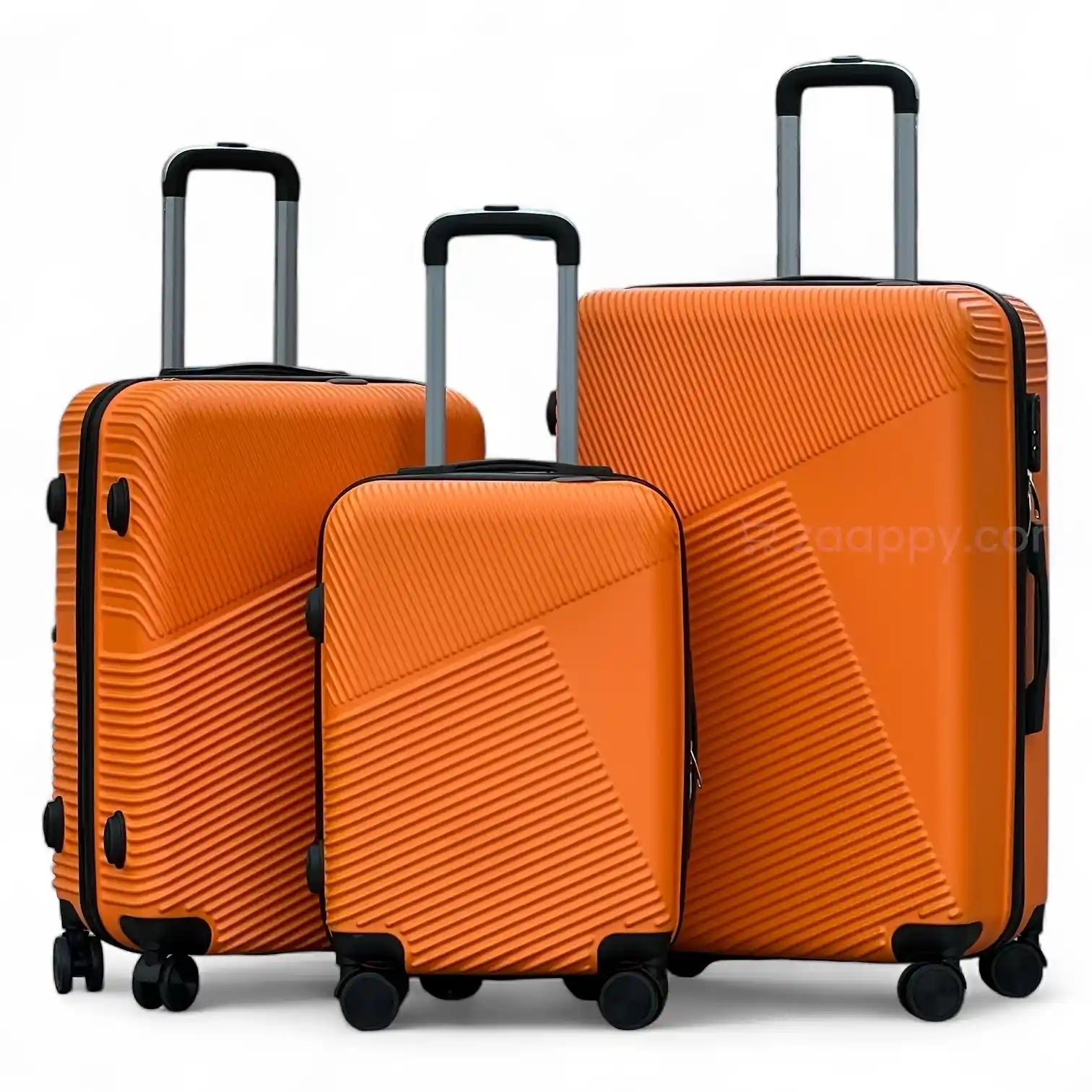 Zig Zag V3 Set of 3 Hard Side Luggage Lightweight ABS Suitcase with Spinner Wheels