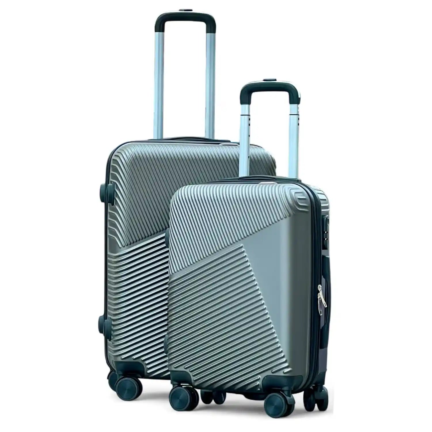 Zig Zag V3 Set of 3 Hard Side Luggage Lightweight ABS Suitcase with Spinner Wheels