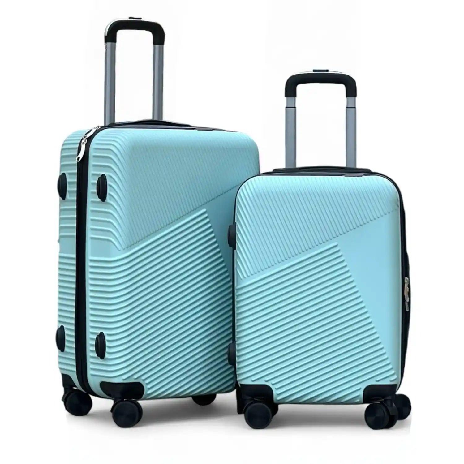 Zig Zag V3 Set of 3 Hard Side Luggage Lightweight ABS Suitcase with Spinner Wheels