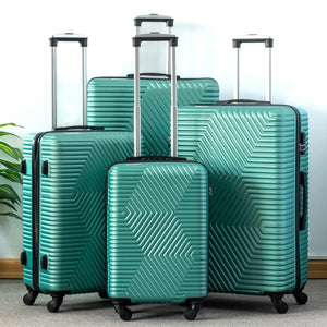 Zig Zag ABS Lightweight Luggage Bag With Double Spinner Wheel | 4 Piece Set 20, 24, 28, 32 Inches