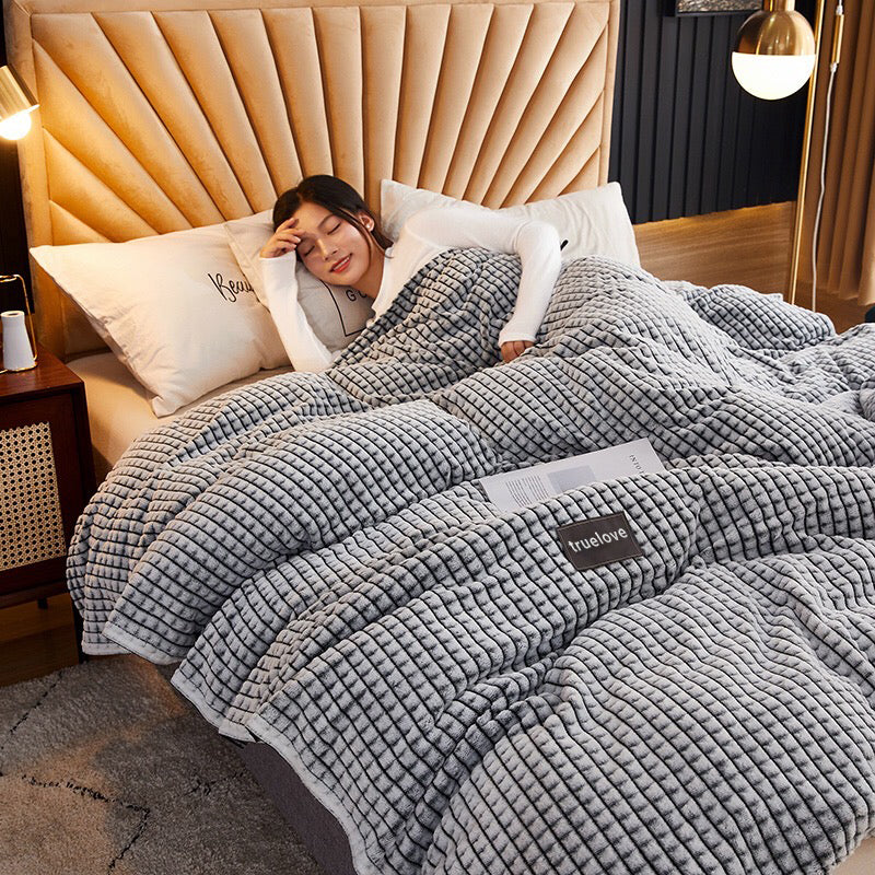 Super Soft Microfiber Throw Fleece Bed Blanket | Fleece Blanket - Double Size 220*240 Cm