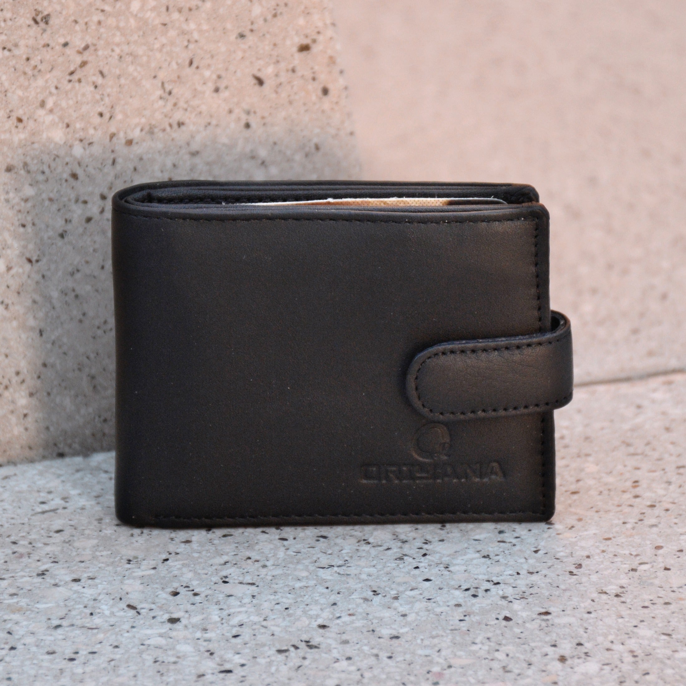 Men's Genuine Leather Wallet | 2 Fold Button Wallet