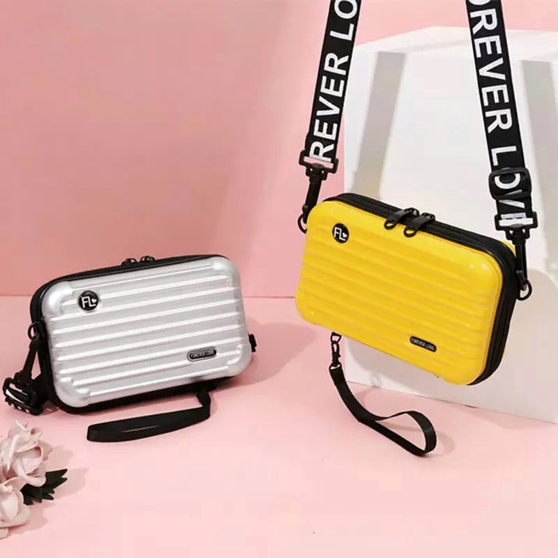 Women Clutch Small PVC Shoulder Bag | Mini Luggage Strip Model-2