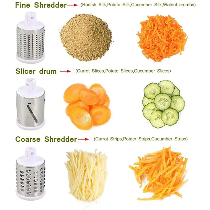 Multifunctional Rotary Cheese Grater | Kitchen Food Chopper for Vegetable | Cheese and Fruits