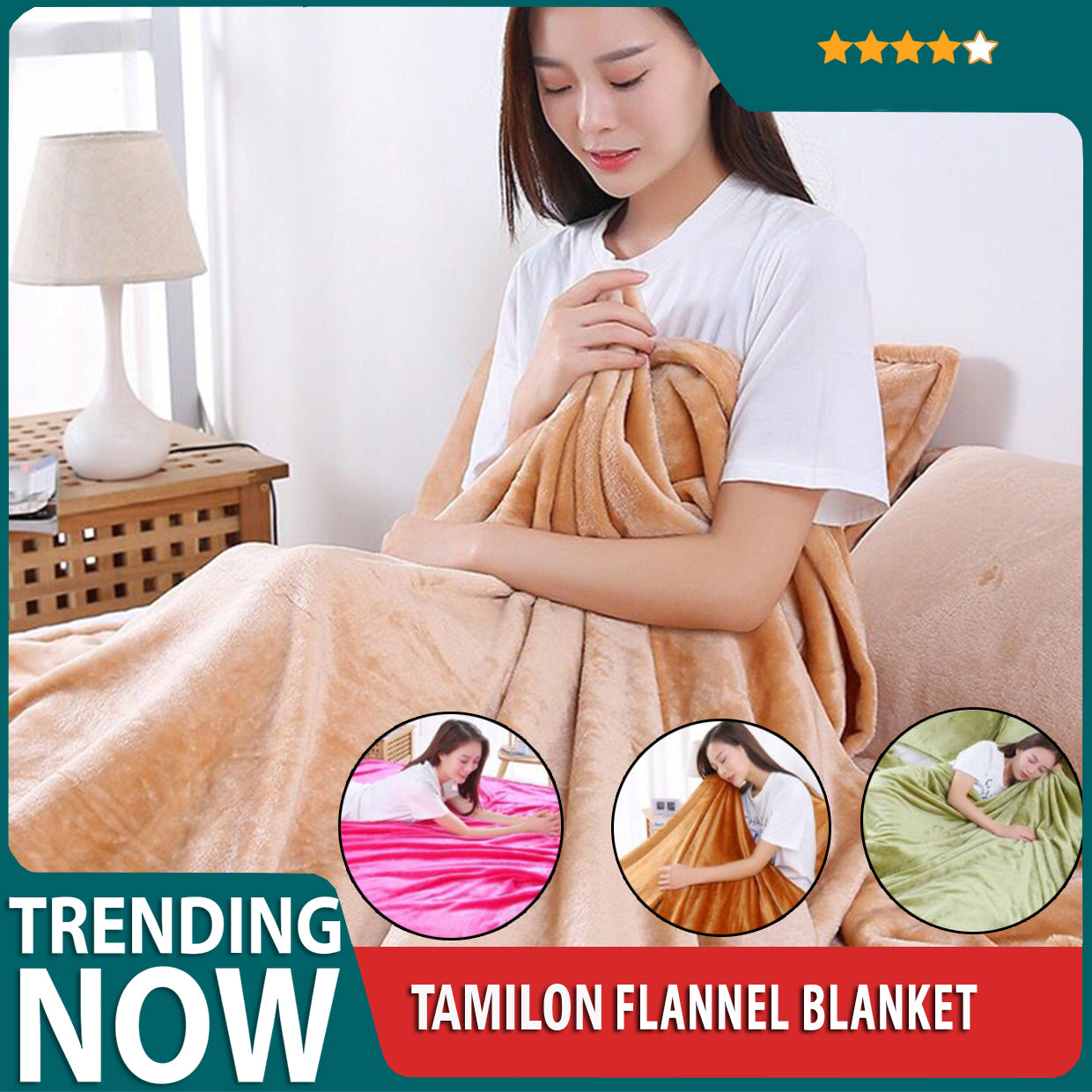 Trending Plain Double Tamilon Flannel Blanket