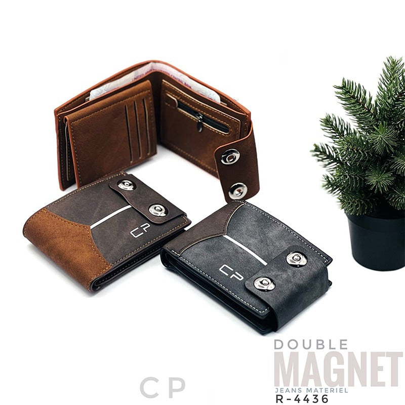 Men Double Magnetic Wallet Jean Designed
