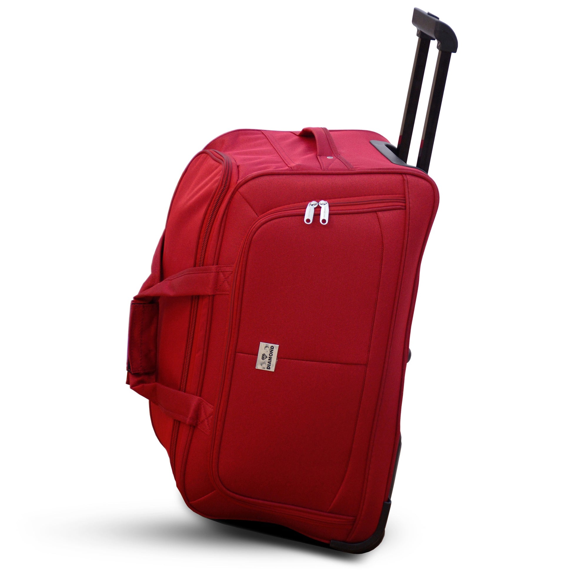 Wheeled Red Material Duffel Bag | Carry on Travel bag With Wheel - 0050 Zaappy