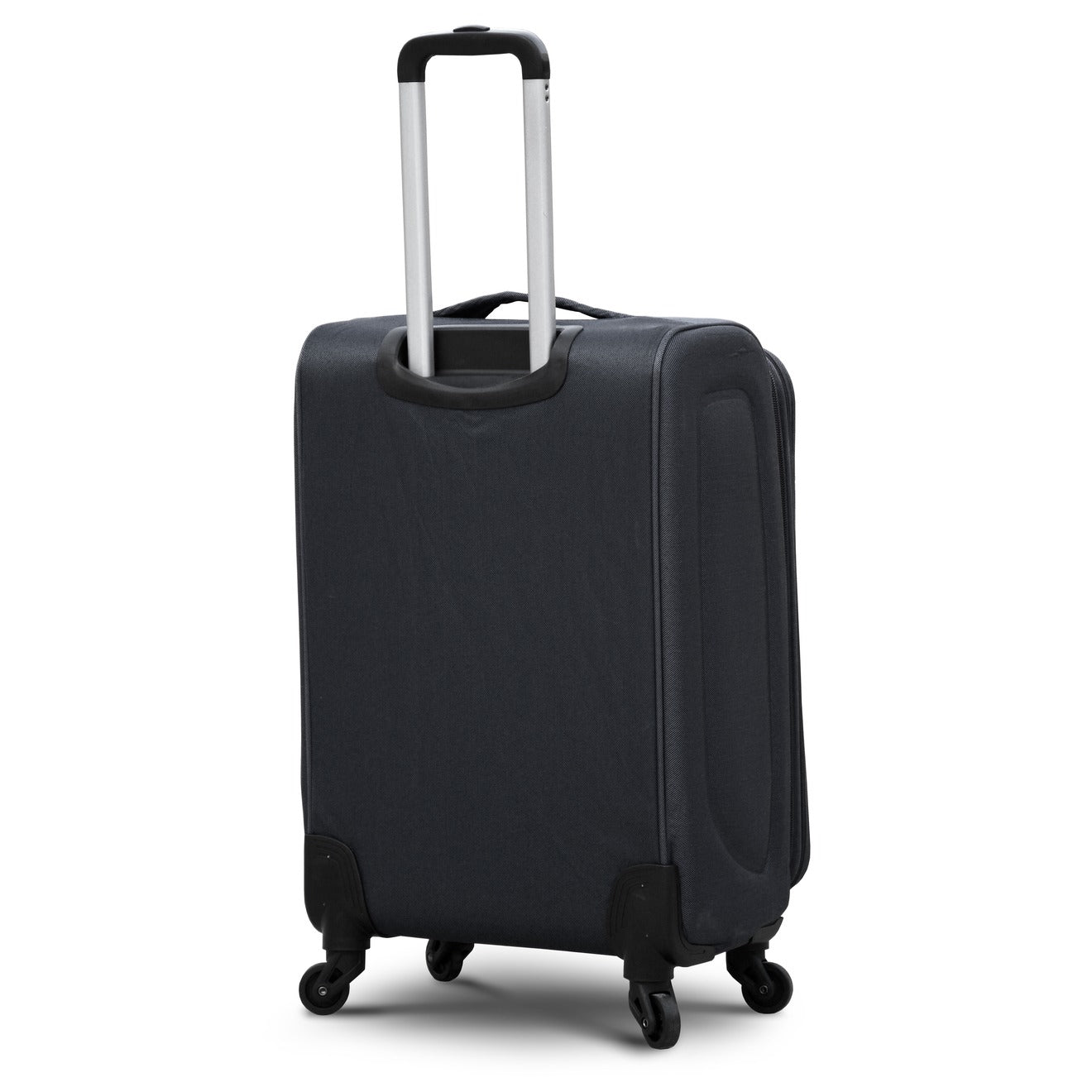 Soft Material Lightweight 10 Kg - 20 Inches JIAN 4 Wheel Black Luggage