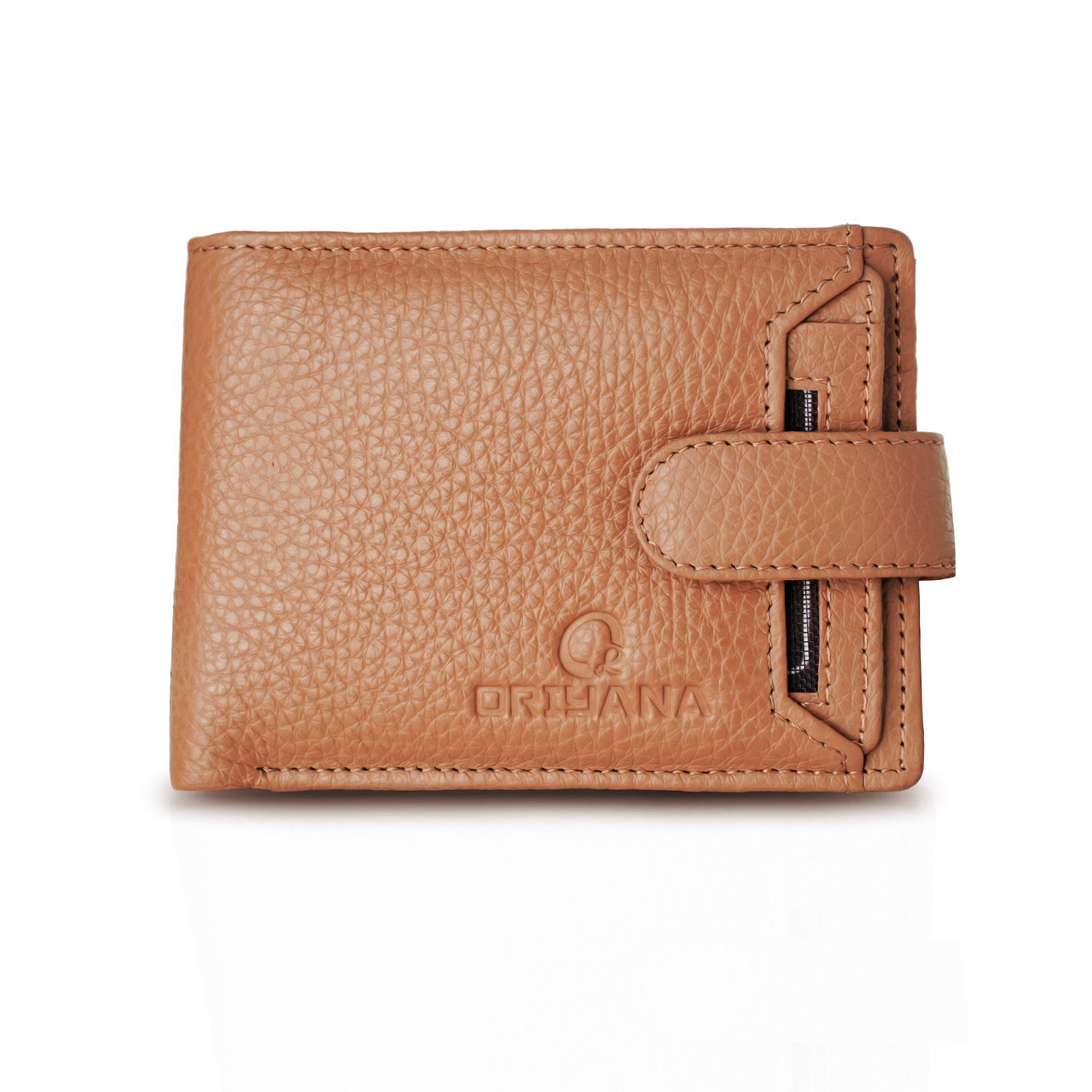 Oriyana Men 2 Fold Zipper Purse | LL 2622 Genuine Leather Button Wallet
