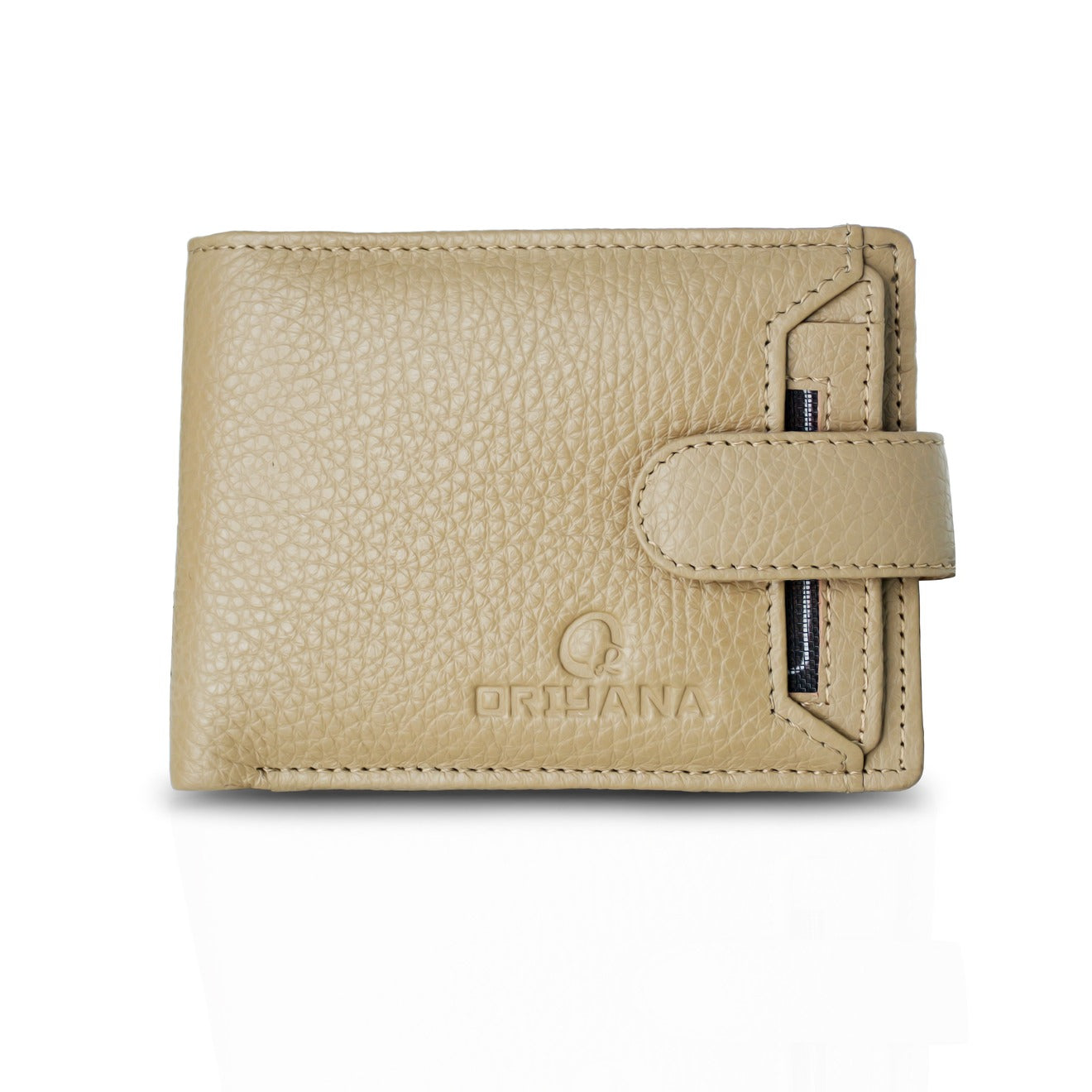 Oriyana Men 2 Fold Zipper Purse | LL 2622 Genuine Leather Button Wallet