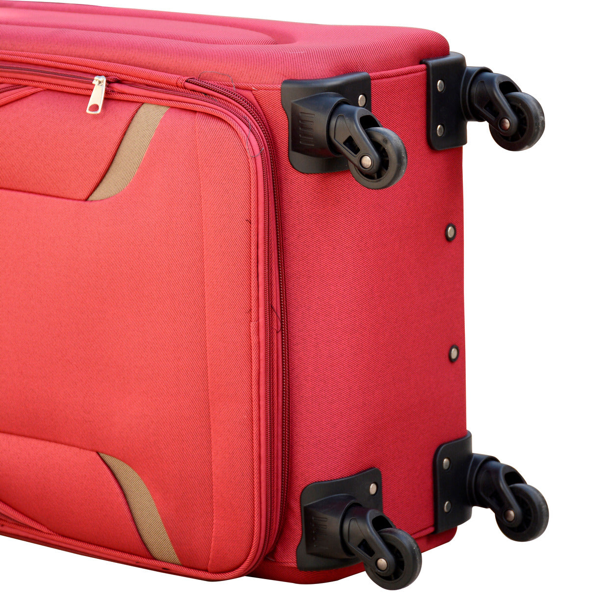 Soft Material Soft Shell Lightweight 4 Pcs Set 20, 24, 28 and 32 Inches Luggage Bag | 4 Wheels | New Ace Best Red