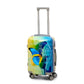 3 Pcs Set 20" 24" 28 Inches Green Colour Printed Butterfly Light Weight ABS Luggage | Hard Case Trolley Bag zaappy.com