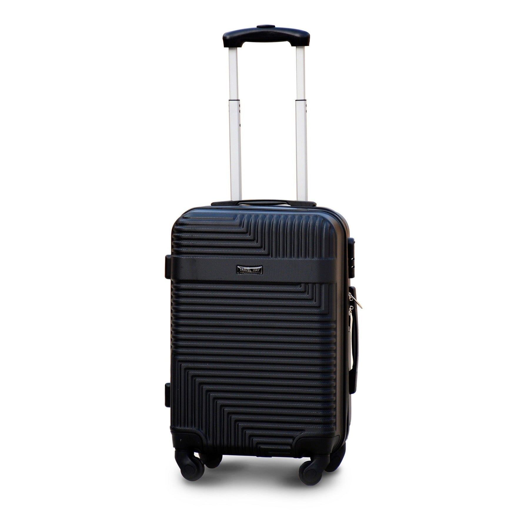 20" Black Colour Travel Way ABS Luggage Lightweight Hard Case Carry On Spinner Wheel Trolley Bag