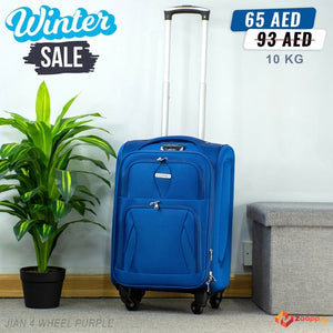 Carry On Lightweight 4 Wheel Soft Material Luggage Bag | 20 Inch Size 7-10 Kg Capacity