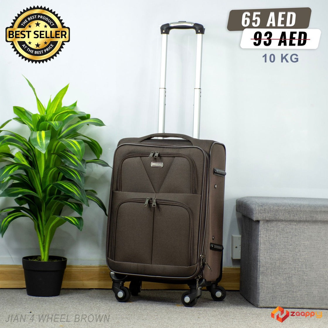 Carry On Lightweight 4 Wheel Soft Material Luggage Bag | 20 Inch Size 7-10 Kg capacity Zaappy