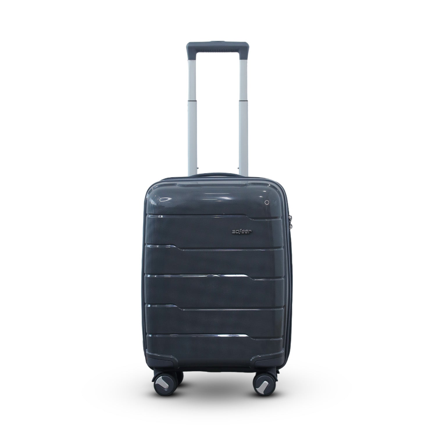 Ceramic Smooth PP Lightweight Luggage Bag With Double Spinner Wheel Zaappy