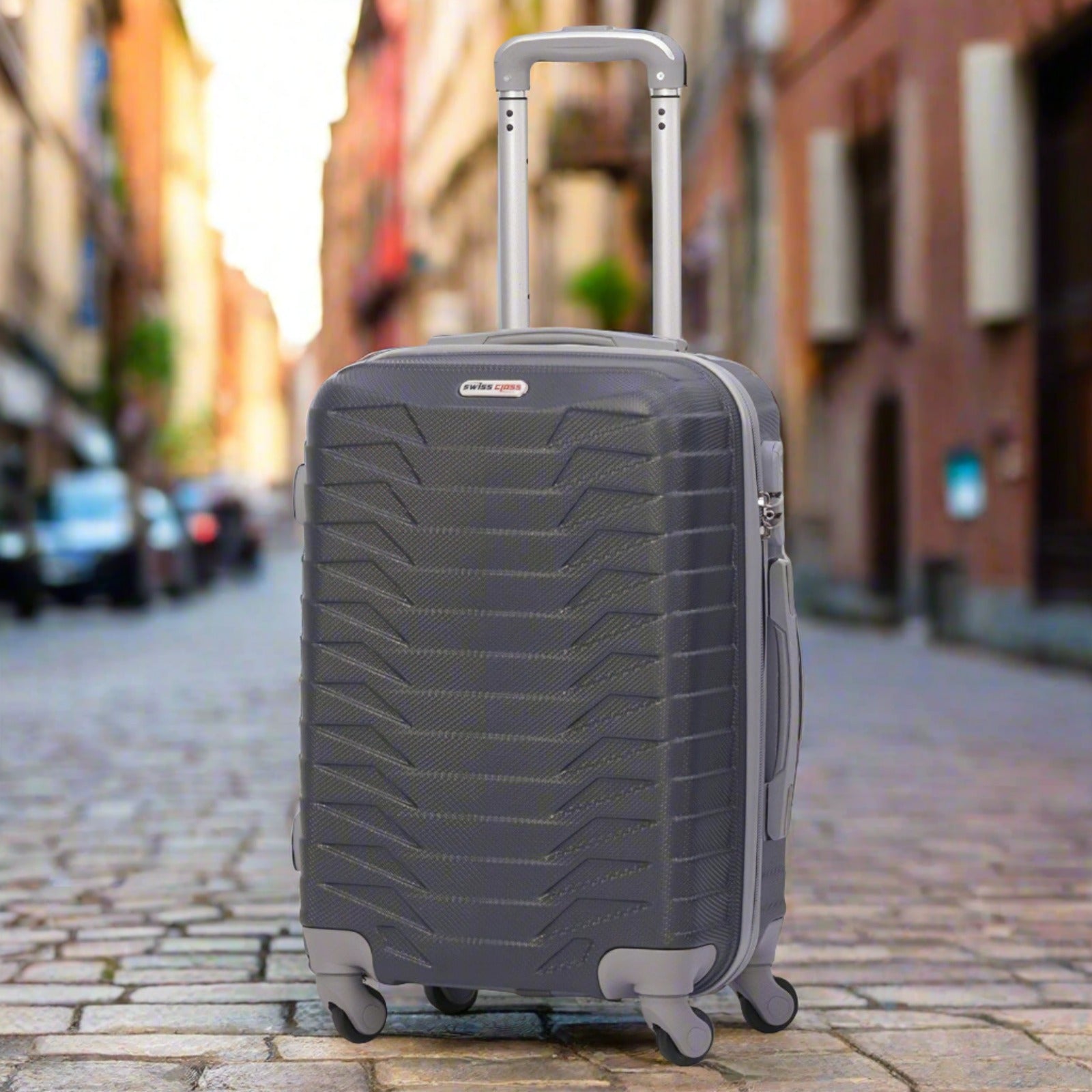 Swiss Class Crocodile ABS Lightweight Luggage Bag With Spinner Wheel Zaappy