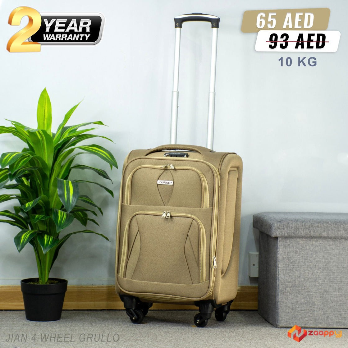 Carry On Lightweight 4 Wheel Soft Material Luggage Bag | 20 Inch Size 7-10 Kg capacity Zaappy
