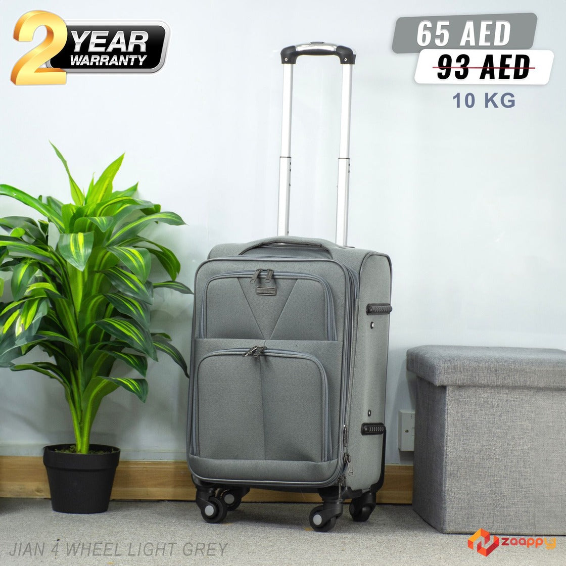 Carry On Lightweight 4 Wheel Soft Material Luggage Bag | 20 Inch Size 7-10 Kg Capacity