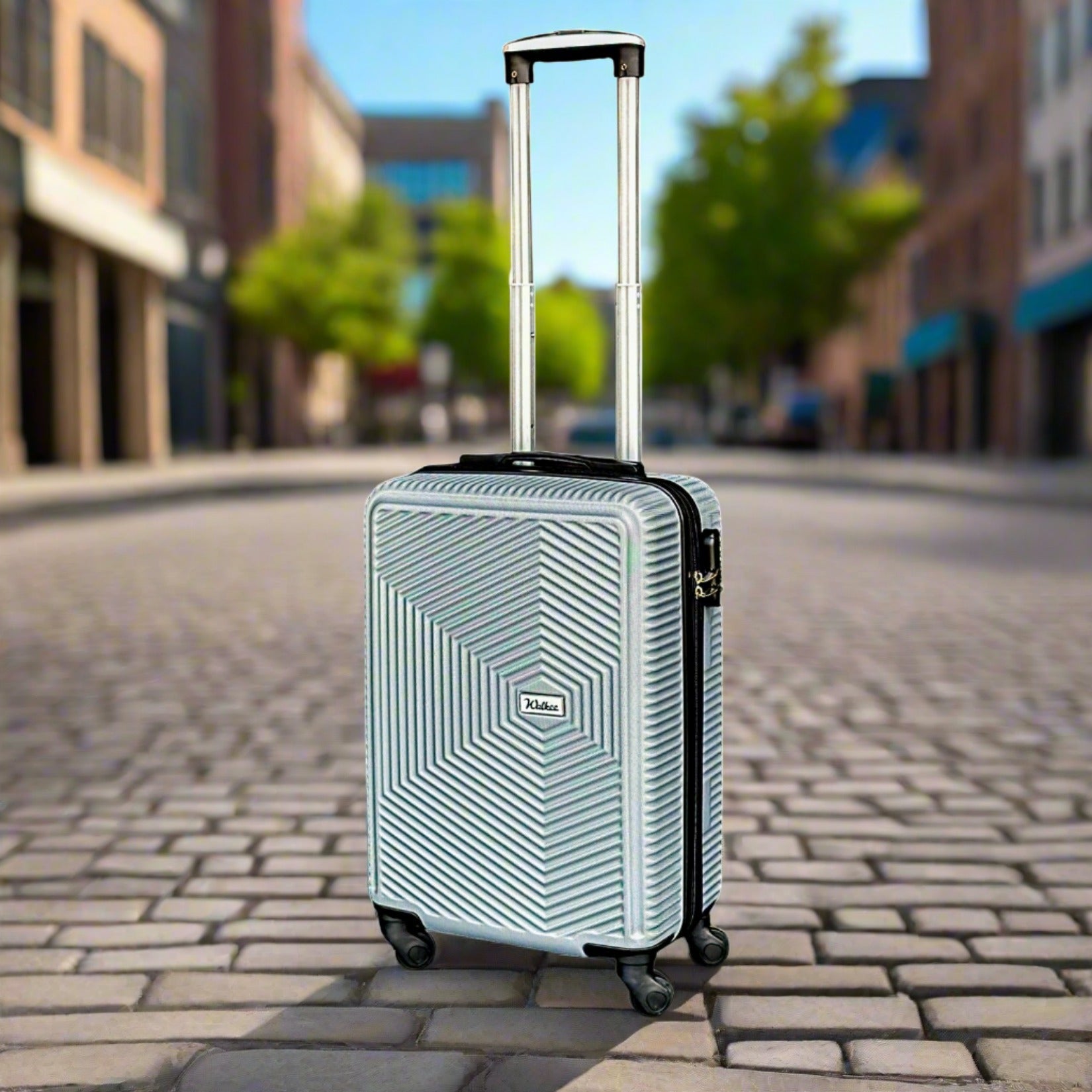 20 Inches Venice ABS Lightweight Carry On Luggage Bags with Spinner Wheels Zaappy