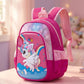 12 Inch Cartoon Character Printed Lightweight School Bag, 4-7 Years With Adjustable Strap Buckle