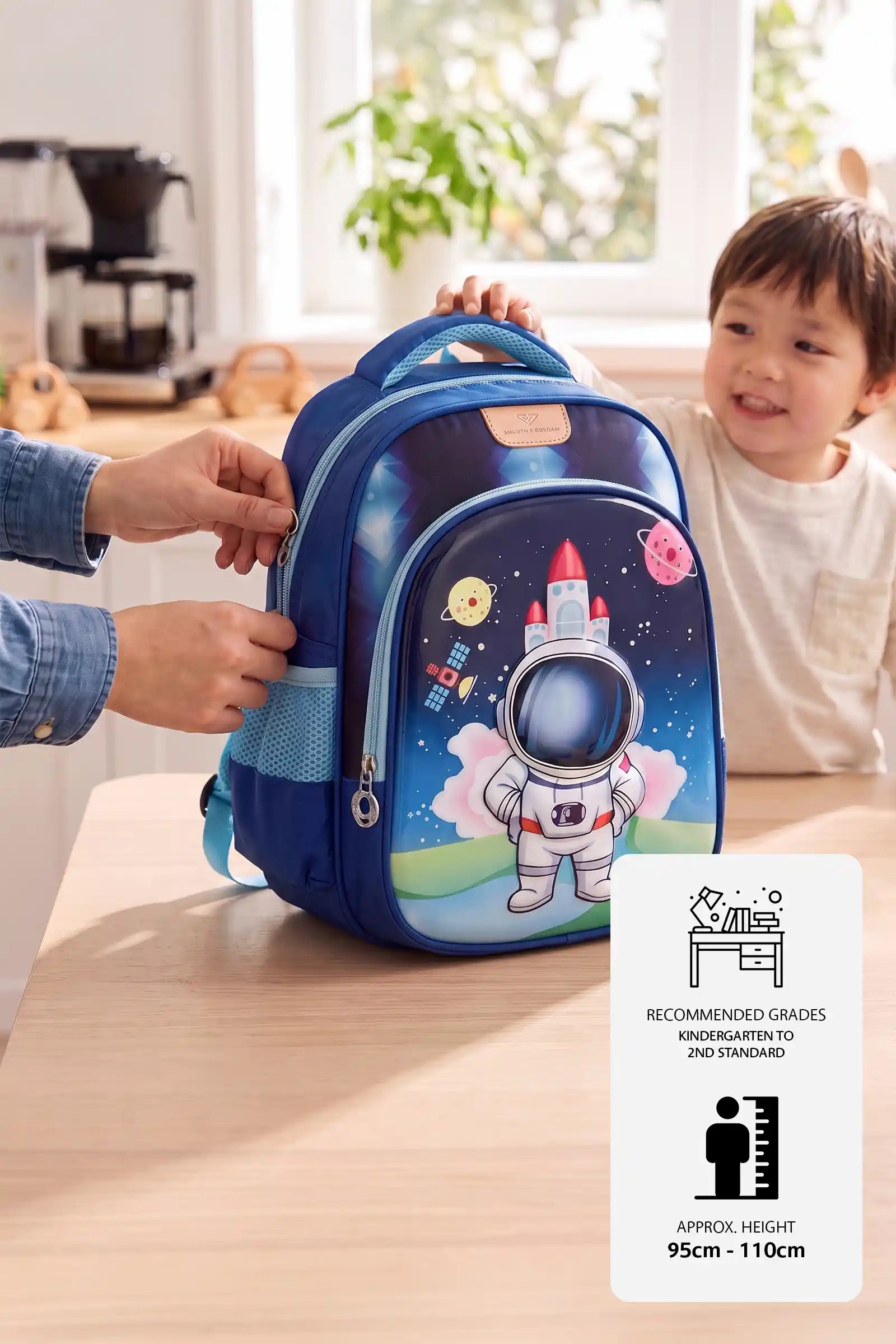 12 Inch Cute Cartoon Character Printed Lightweight School Bag, 4-7 Years With Adjustable Strap Buckle