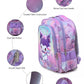 Pretty Heart Printed Kids 14 Inch School Bag with Pencil Pouch, 4-12 Years With Adjustable Strap Buckle