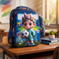 Victory Star Printed Kids 14 Inch School Bag with Pencil Pouch, 4-12 Years With Adjustable Strap Buckle