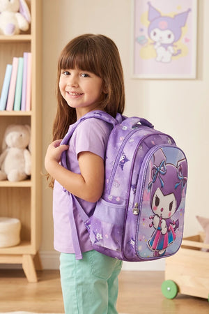 16 Inch Character Printed School Bag for 4 to 12 Years, Lightweight with Adjustable Strap Buckle