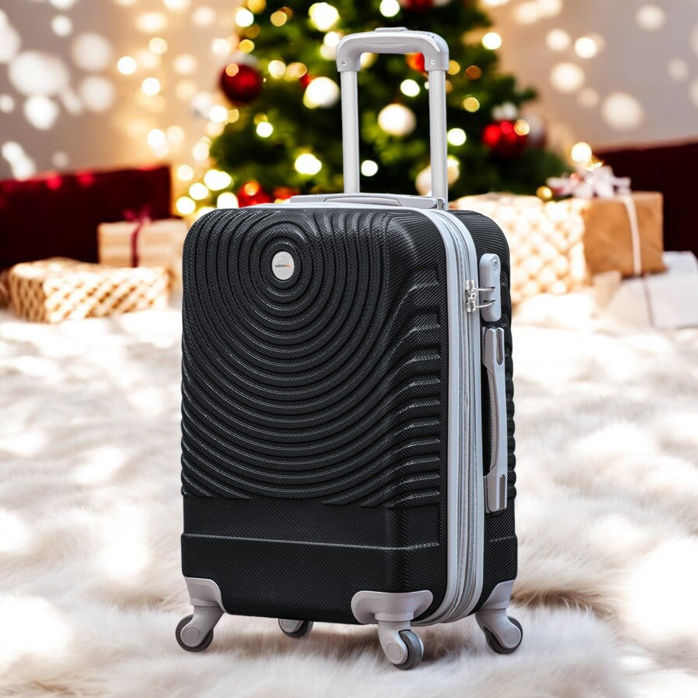 18 Inch Nova Expandable ABS Lightweight Carry On Luggage Bag with Convertible Spinner Wheels | Under Seat Suitcase