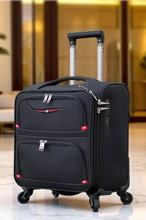 18 Inch Premium Nylon Cabin Luggage | Lightweight Softside Travel Suitcase