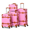 4 Pcs Set 7” 20” 24” 28 Inches Corner Guard Lightweight ABS Pink and Brown Luggage Bag