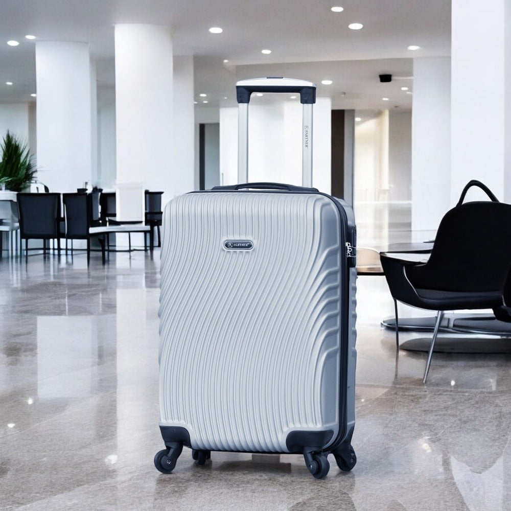 20 Inch Partner Aqua Wave ABS Lightweight Carry On Luggage Bags With Spinner Wheels