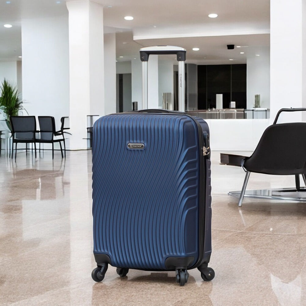 20 Inch Partner Aqua Wave ABS Lightweight Carry On Luggage Bags With Spinner Wheels