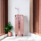 20" Rose Gold Aluminium Framed Hard Shell Without Zipper Carry On Luggage with Spinner Wheel