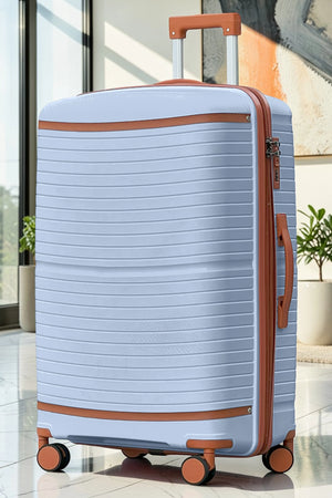 28 Inch Textured PP Expandable Large Size Check In Luggage | Unbreakable Polypropylene Suitcase with Spinner Wheels