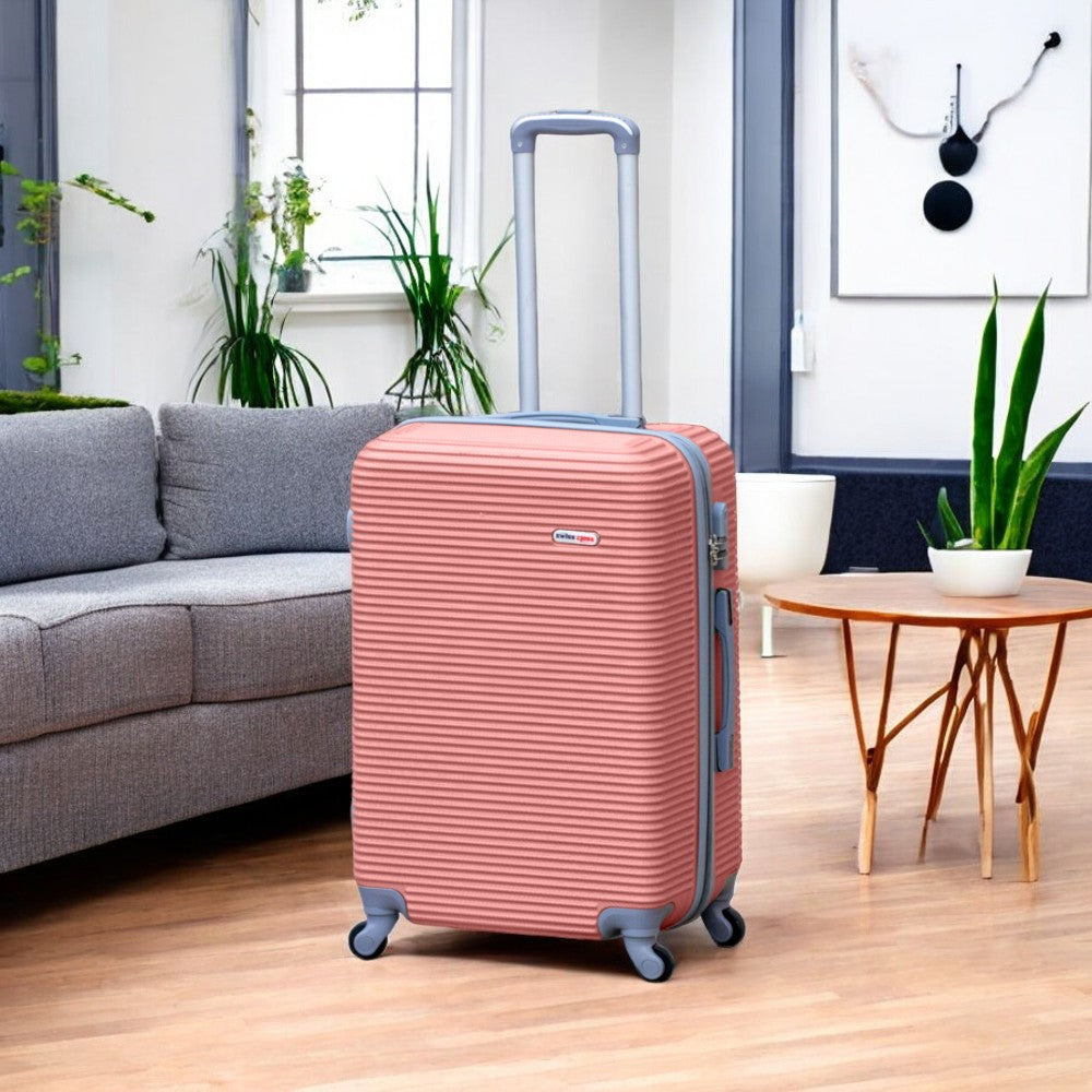 24 inch Swiss Class Line ABS Expandable Checked Luggage | Lightweight Bag with Spinner Wheels