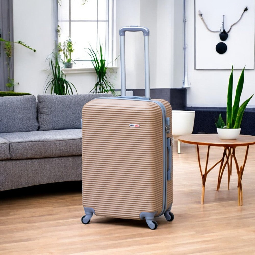 24 inch Swiss Class Line ABS Expandable Checked Luggage | Lightweight Bag with Spinner Wheels