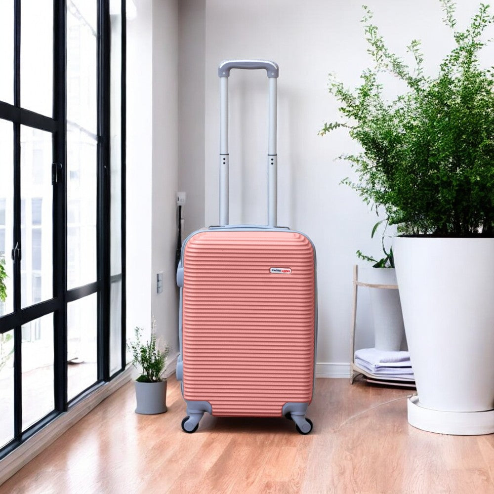 20 Inch Swiss Class Line ABS Expandable Cabin Size Luggage | Lightweight Bag with Spinner Wheels