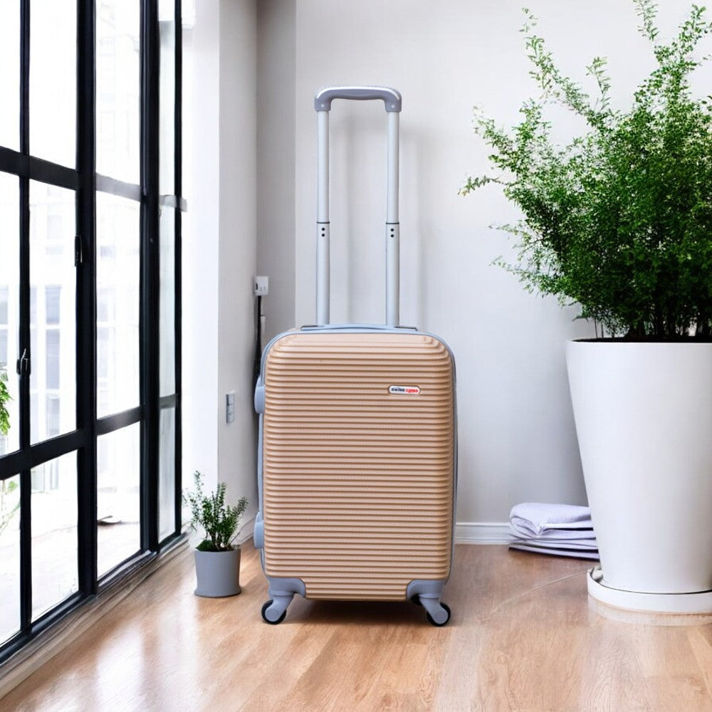 20 Inch Swiss Class Line ABS Expandable Cabin Size Luggage | Lightweight Bag with Spinner Wheels